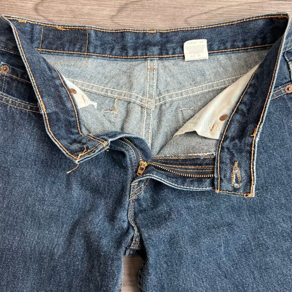 Vintage 2001 Y2K Levi’s 514 Superlow Flare Leg Jeans Dark Wash Size 7 JR - Picture 3 of 9